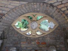 Bory Castle Elephant Yard arcade window in Székesfehérvár Hungary