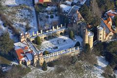 Aerial view of Bory Castle in Székesfehérvár