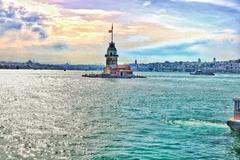 Maiden's Tower in Istanbul at sunset