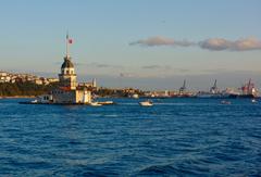 Maiden's Tower in Istanbul at dusk