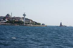 Panoramic view of Istanbul with historical buildings and the Bosphorus Strait