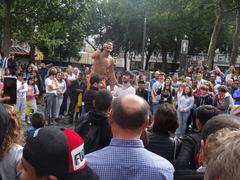 Asian performer in Leicester Square