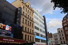 Leicester Square in London, England, UK, bustling with visitors in August 2023