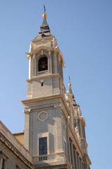 Madrid cityscape with historical buildings and bustling streets