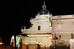 aerial view of the Almudena Cathedral