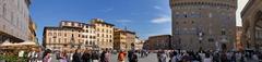 Panoramic view of Piazza della Signoria in Florence