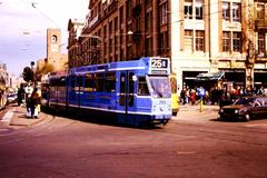 Amsterdam tram in the city center