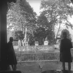 Jawaharlal Nehru at garden party in Shalimar Garden, Kashmir