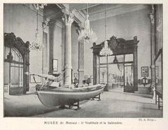 Musee Oceanographique de Monaco vestibule and whaling ship display