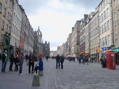 Aerial view of Edinburgh cityscape with historic and modern buildings