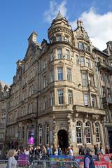 Edinburgh's The Royal Mile street view on a sunny day