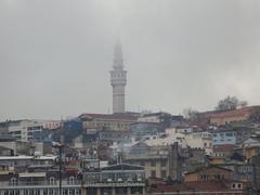 panoramic view of Istanbul with the Bosphorus Strait and city skyline