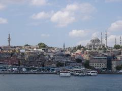 View of Suleymaniye Mosque in Istanbul at sunset