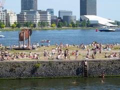 The Weeping Elephant sculpture on Stenen Hoofd in Amsterdam