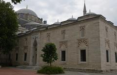 Bayezid II Mosque eastern flank courtyard exterior