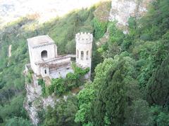 Ruins of Torretta Pepoli villa at Erice hillside