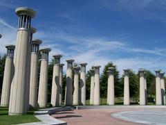 Carillon pillars at Bicentennial Capitol Mall State Park