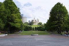 Bicentennial Capitol Mall State Park view towards the Tennessee State Capitol