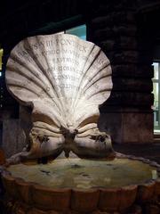 Fontana delle Api monument illuminated at night