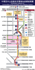 Schematic Diagram of Central-Mid-Levels Escalator and Walkway System