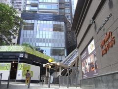 Street view with escalators in Central Hong Kong