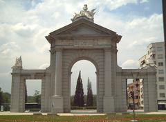 Puerta de San Vicente gate at Glorieta de San Vicente in Madrid