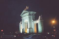 Puerta de San Vicente beside Príncipe Pío train station in Madrid