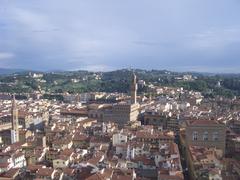 view of Florence from the bell tower of the duomo