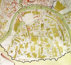 Map of southern Moscow including Yakimanka and Zamoskvorechye districts from 1760-1768