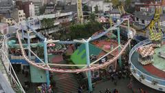 Asakusa Hanayashiki amusement park entrance in Tokyo, Japan