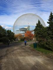 The Biosphere at Jean-Drapeau Park in Montreal viewed from the southwest