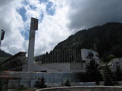 Soviet-era Medeu Ice Rink in Central Asia