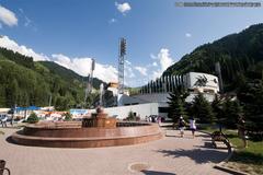 Medeo skating stadium panoramic view