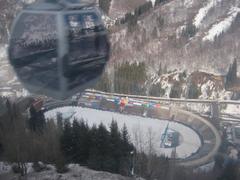 Stadium Medeo viewed from Chimbulak cable car