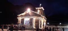 Kedarnath Temple at night