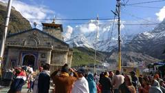 Snow covered Himalayas at Kedarnath