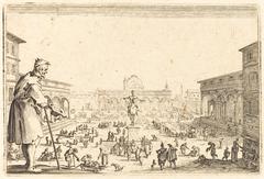 Piazza SS. Annunziata in Florence by Jacques Callot