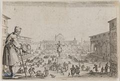 Jacques Callot's 1621 etching 'Le Marché de la place de l'Annonciade à Florence'