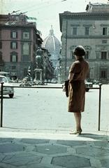 Piazza Santissima Annunziata with the Duomo dome in the background