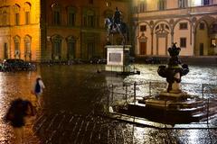 Streets of Florence, Italy with historical buildings and narrow roads