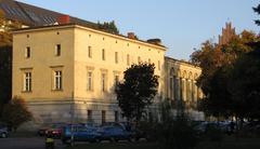 Historical view of Wroclaw palace from the 19th century