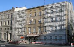 Front facade renovation at Plac Wolności 9 in Wrocław