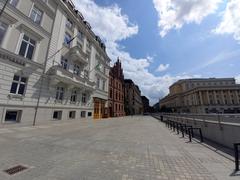 Wrocław pl. Wolności with Max Born Forum, Hotel Monopol, Opera, and Narodowe Forum Muzyki