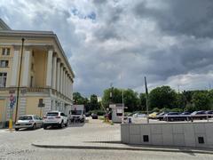 Wrocław pl. Wolności with Opera House, parking, and National Forum of Music entrance