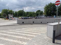 Entrance to the parking of National Forum of Music at pl. Wolności in Wrocław