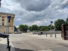 Wrocław street view at the intersection with Heleny Modrzejewskiej and pl. Wolności