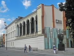 Theatermuseum and sculpture 'Orpheus' by Theodor von Gosen in Breslau