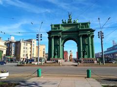 1944 Narva Triumphal Gate in Saint Petersburg