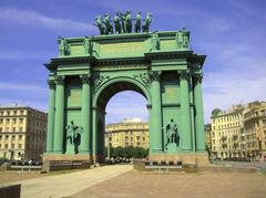 Narva Triumphal Gate in St. Petersburg, Russia