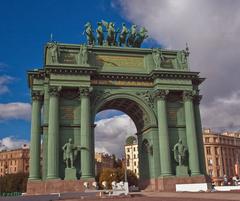 Narva Triumphal Gate in Saint Petersburg Russia